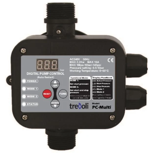 Trevoli PC-Multi Pump Controller Auto Restart Adjustable Cut in and Cut Out