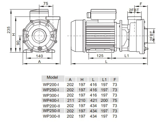 TREVOLI - WP300-11 TWO SPEED SPA PUMP 2.2kW/0.45kW - Image 3